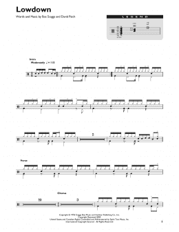 page one of Lowdown (Drum Chart)