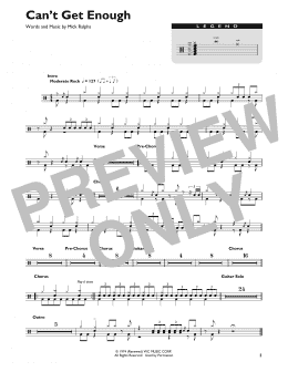 page one of Can't Get Enough (Drum Chart)