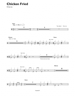 page one of Chicken Fried (Drum Chart)