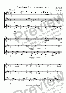 page one of from Drei Klavierstucke No. 2 (Trio)