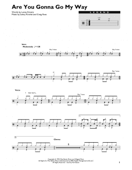 page one of Are You Gonna Go My Way (Drum Chart)