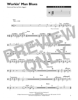 page one of Workin' Man Blues (Drum Chart)