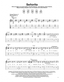 page one of Señorita (Easy Guitar Tab)