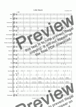 page one of Little March (wind band)