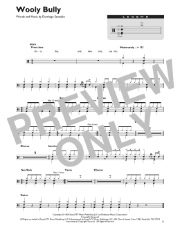 page one of Wooly Bully (Drum Chart)