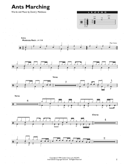 page one of Ants Marching (Drum Chart)