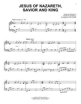 page one of Jesus Of Nazareth, Savior And King (arr. Paul Cardall) (Piano Solo)