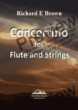page one of Concertino for Flute and Strings