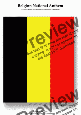 page one of Belgiun National Anthem for Symphony Orchestra (KT Olympic  Anthem Series)