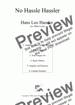 page one of Bassoon Quartet - No Hassle Hassler