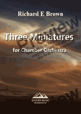 page one of Three Miniatures for Chamber Orchestra