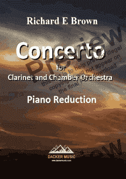 page one of Concerto for Clarinet and Chamber Orchestra - Piano Reduction