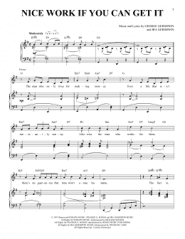 page one of Nice Work If You Can Get It (Piano & Vocal)