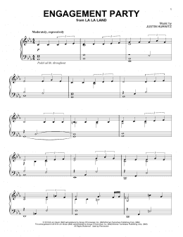 page one of Engagement Party (from La La Land) (Piano Solo)