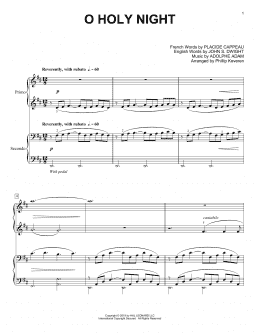page one of O Holy Night (arr. Phillip Keveren) (Piano Duet)