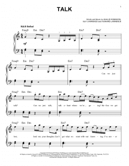 page one of Talk (Easy Piano)