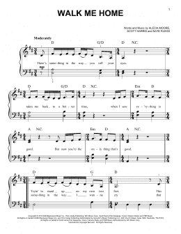 page one of Walk Me Home (Easy Piano)