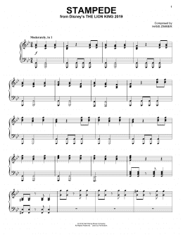 page one of Stampede (from The Lion King 2019) (Piano Solo)