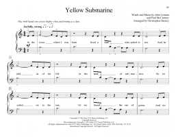 page one of Yellow Submarine (arr. Christopher Hussey) (Piano Duet)