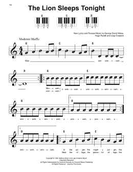 page one of The Lion Sleeps Tonight (Super Easy Piano)