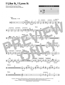 page one of I Like It, I Love It (Drum Chart)