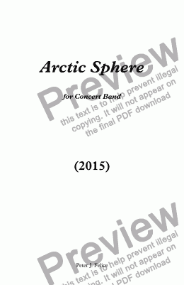 page one of Arctic Sphere