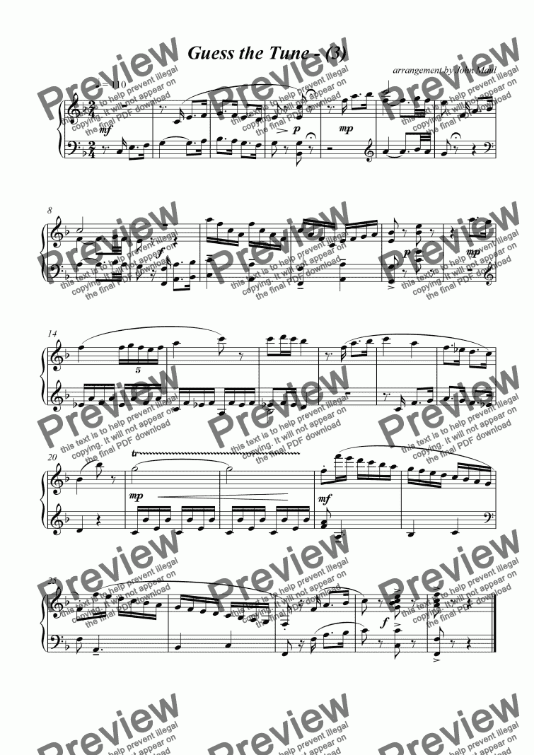 page one of Guess the Tune - 3