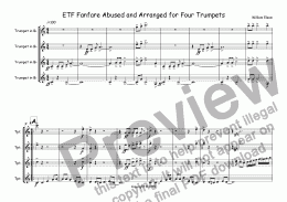 page one of ETF Fanfare for Four Trumpets