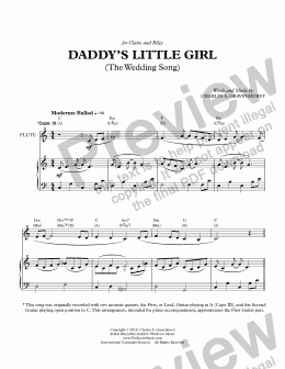 page one of Daddy's Little Girl – Version 1 (Piano/Vocal)