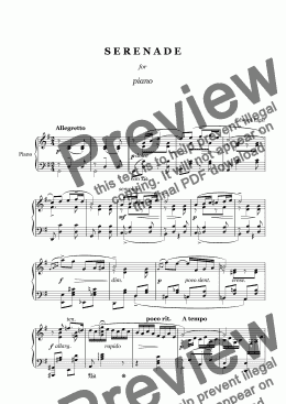 page one of Elgar - SERENADE - piano solo