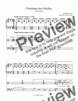 page one of Christmas Jazz Medley