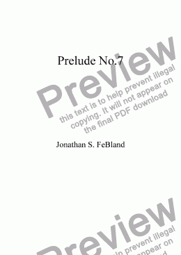 page one of Prelude No.7