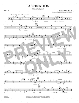 page one of Fascination (Valse Tzigane) - Cello (String Quartet)