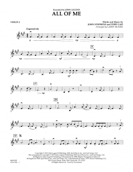 page one of All of Me - Violin 2 (String Quartet)