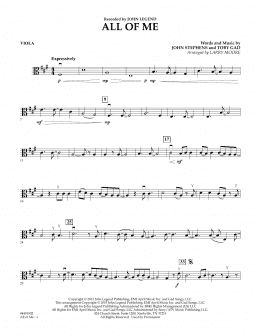 page one of All of Me - Viola (String Quartet)
