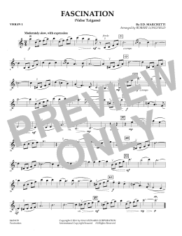 page one of Fascination (Valse Tzigane) - Violin 1 (String Quartet)