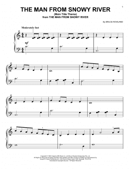 page one of The Man From Snowy River (Main Title Theme) (Very Easy Piano)