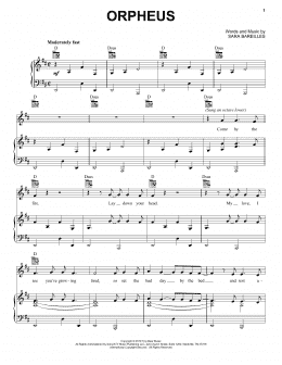page one of Orpheus (Piano, Vocal & Guitar Chords (Right-Hand Melody))