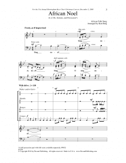 page one of African Noel (arr. Ken Berg) (SATB Choir)
