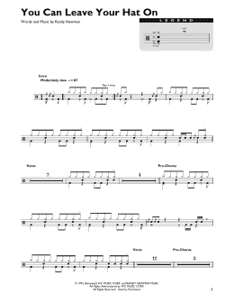 page one of You Can Leave Your Hat On (Drum Chart)