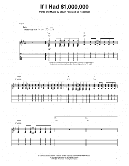 page one of If I Had $1,000,000 (Guitar Tab (Single Guitar))