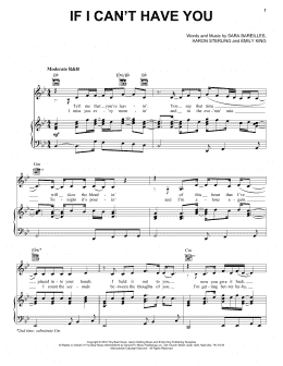 page one of If I Can't Have You (Piano, Vocal & Guitar Chords (Right-Hand Melody))