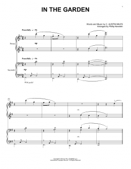 page one of In The Garden (arr. Phillip Keveren) (Piano Duet)