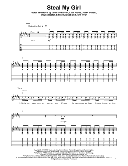 page one of Steal My Girl (Guitar Tab (Single Guitar))