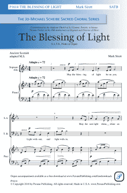 page one of The Blessing Of Light (SATB Choir)