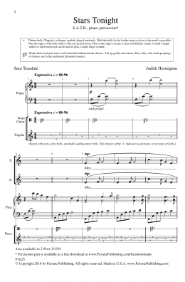 page one of Stars Tonight (SATB Choir)