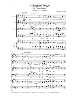 page one of A Song Of Peace (Da Pacem Domine) (SATB Choir)