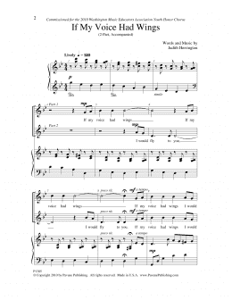 page one of If My Voice Had Wings (2-Part Choir)