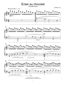 page one of Eclair au chocolat (Educational Piano)