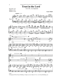 page one of Trust In The Lord (SATB Choir)